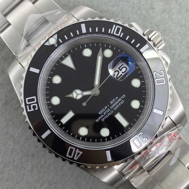 Мужские механические часы 40 мм Submariner 116610 зеленые/Черные чистые керамические из