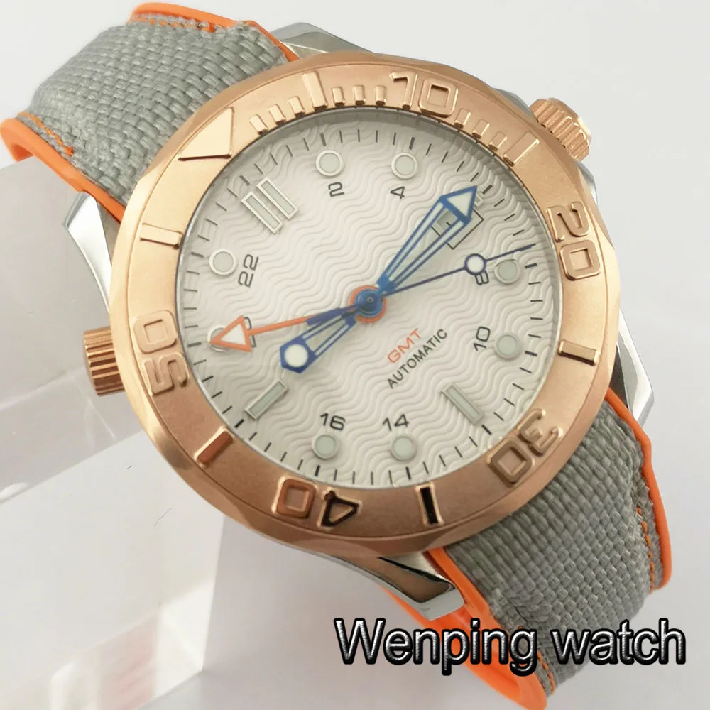 Bliger Новые 41 мм Мужские Топ часы с сапфировым стеклом нержавеющая сталь Безель