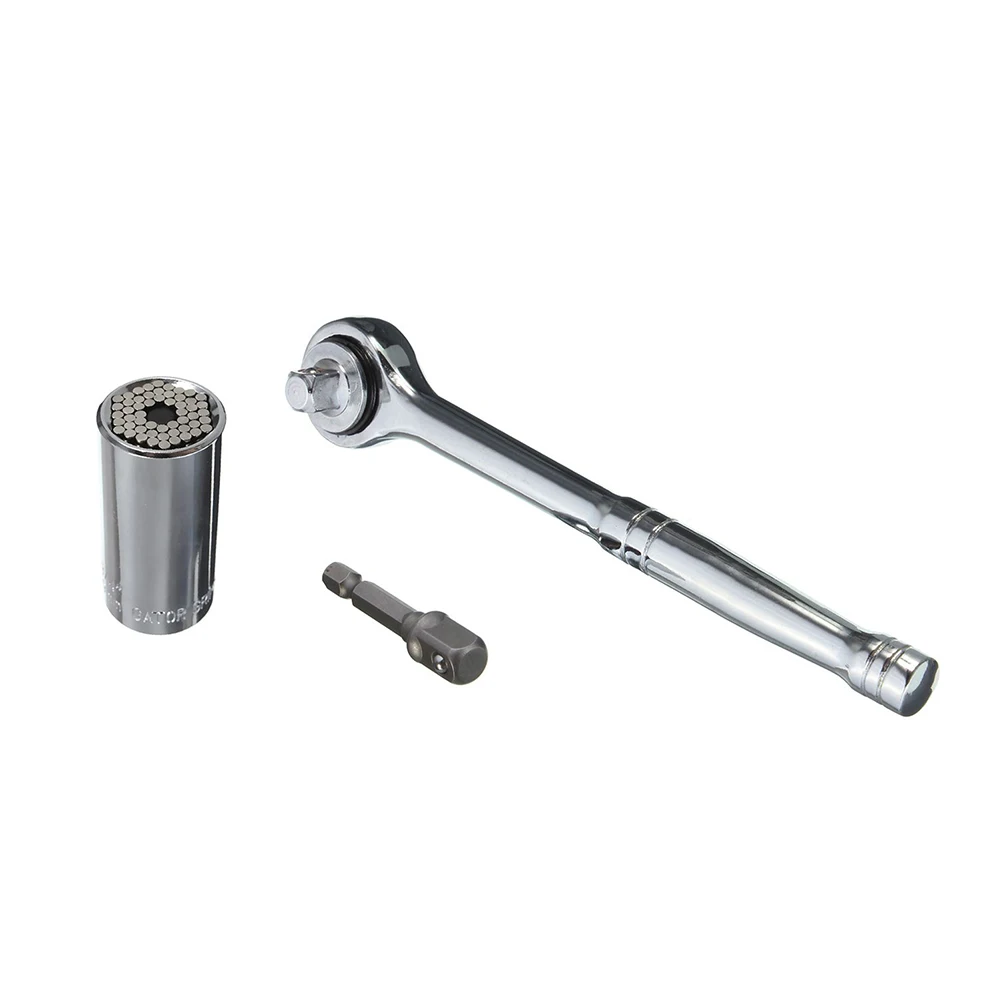 

2021 1Set Ratchet Wrench tools Saw Cutting Knife Crowbar 7-19mm Metal adjustable Combination Wrench Survival Hand Tool Set