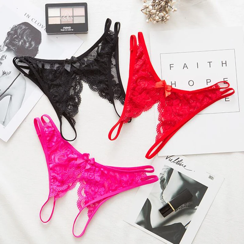 Женское сексуальное нижнее белье Эротические трусики с открытой промежностью