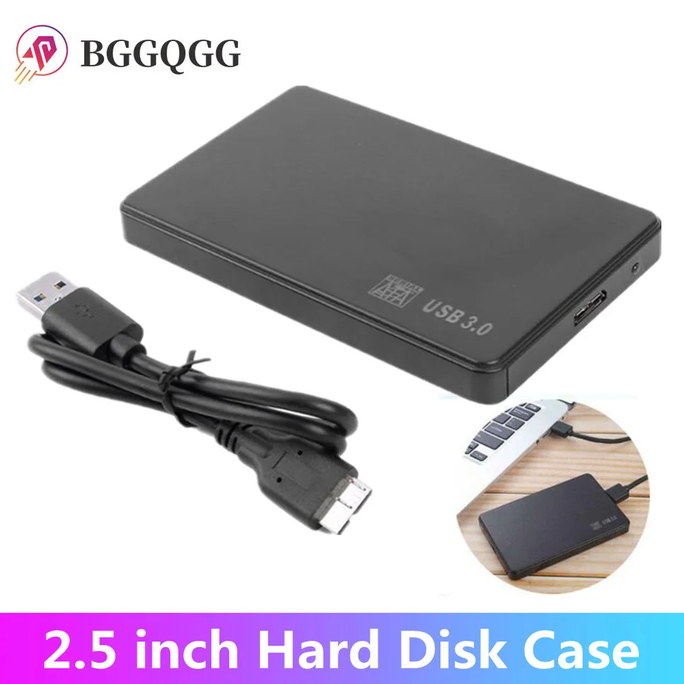 

BGGQGG 2.5 inch HDD Case SATA 3.0 to USB3.0 HDD Enclouse SSD Adapter for Samsung Seagate SSD HDD Hard Disk External Box