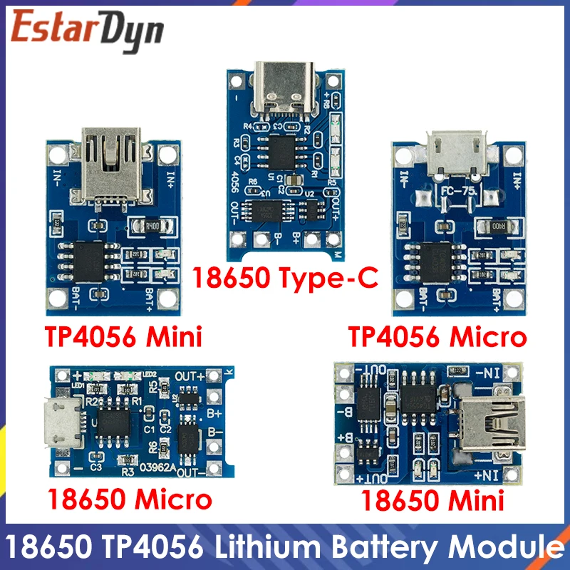 TP4056 + Двойная функция защиты 5 в 1 а Micro USB 18650 литиевая батарея зарядная плата