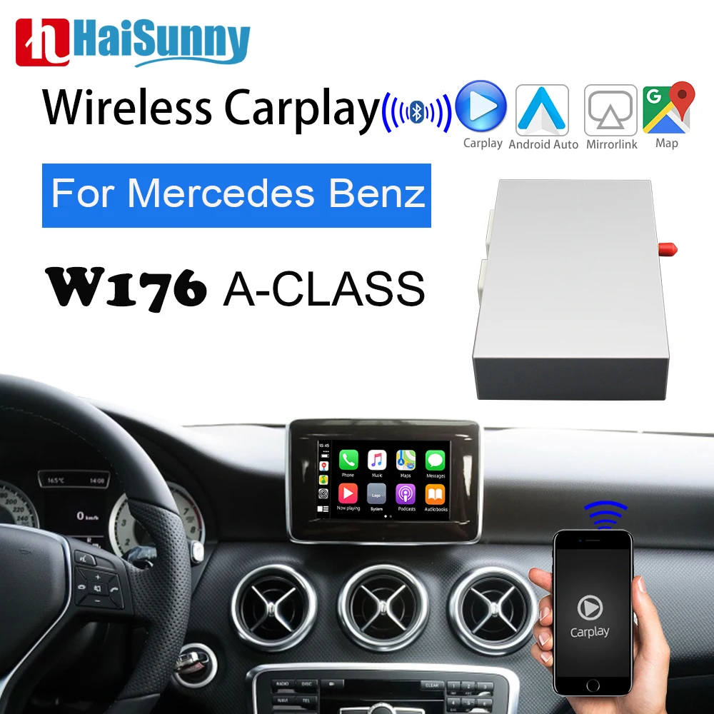 Беспроводная модификация Carplay OEM для Mercedes W176 Car Play 2011 17 NTG Поддержка Android Авто IOS