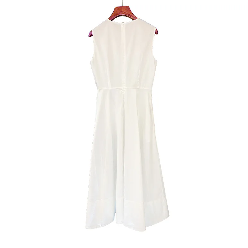 

Heavy Embroidered Dress Women's Sleeveless Summer Dress New Slim Fit Celebrity Temperament Slim Waist Medium Long Skirt