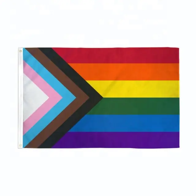 

Progress Pride Flag 3x5ft Poly Rainbow Inclusive flag