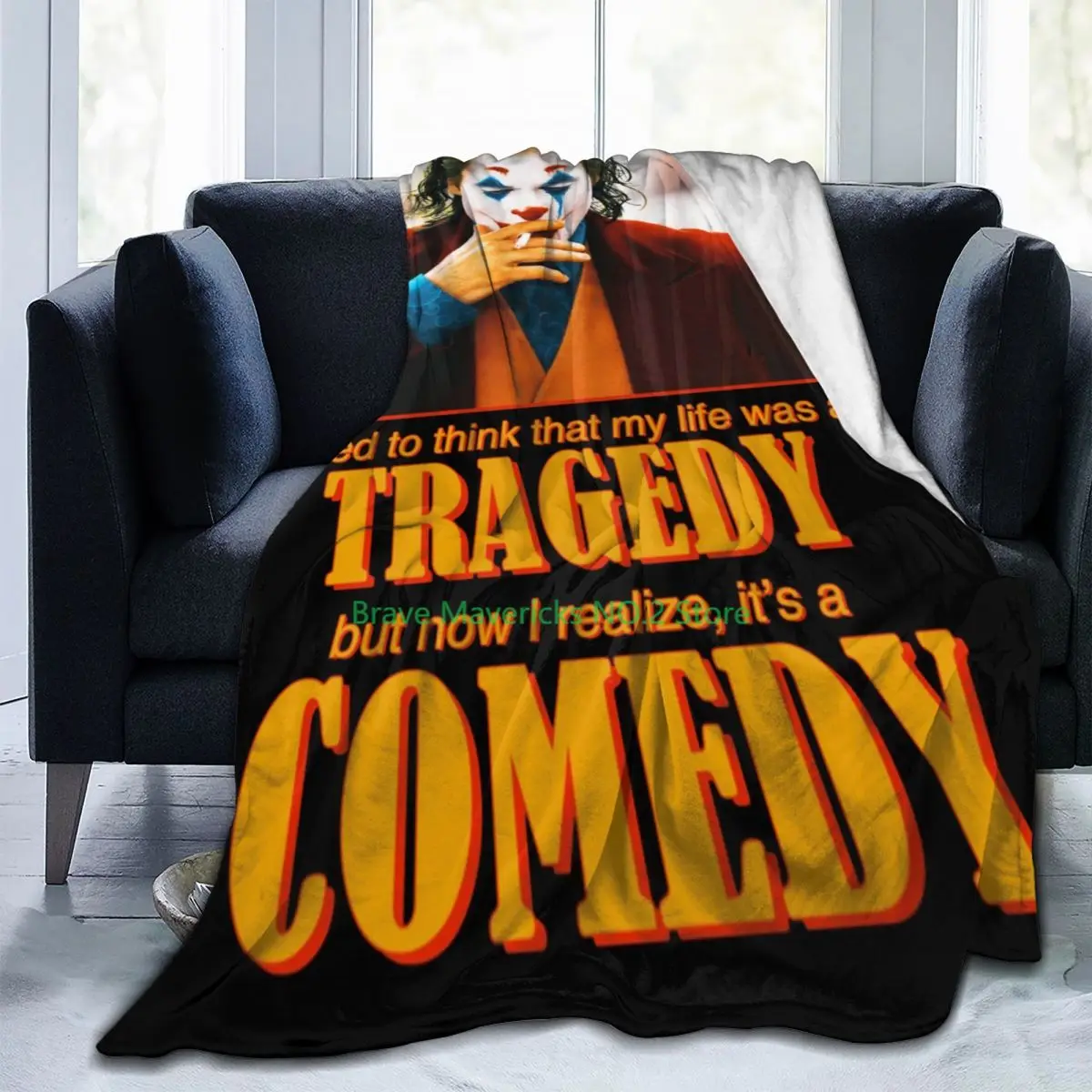 

BMovie Joker Joquin Phoenix Throw Blanket Comfortable Anti-pilling Flannel Blankets