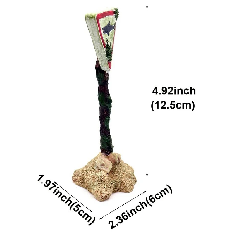 Акула доска для аквариума декоративные украшения Предупреждение