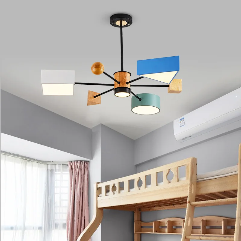 

European and American personality dining room living room study LED lamp children's room clothing store Pendant Lights WF1027