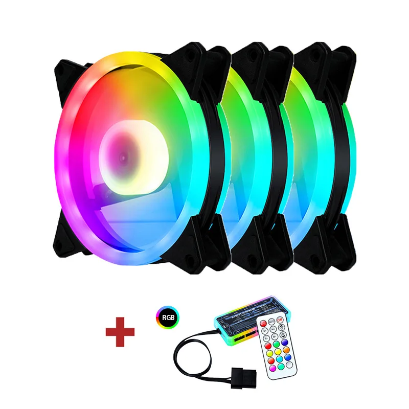 120mm Case Fan Computer Cooling Cooler Fans 3PIN Colorful Radiator for Chassis 12cm Ventilador Accessories | Компьютеры и офис
