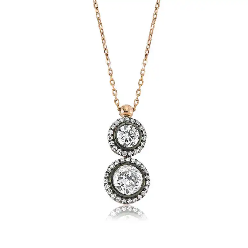 

Silver Diamond Pattern Lady Necklace