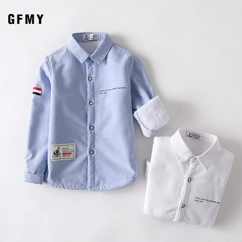 GFMY/Летняя модная Однотонная рубашка с длинными рукавами из 100% хлопка для