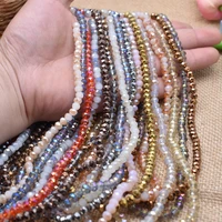 yanqi 6mm 95 piecelot color cut crystal beads cut round austria faceted round glass beads for jewelry making free shipping