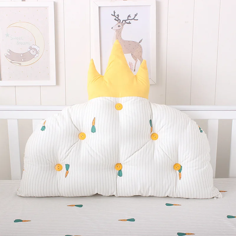 Детская кровать бампер спинка для ночной хлопоковая Подушка Корона Форма защита