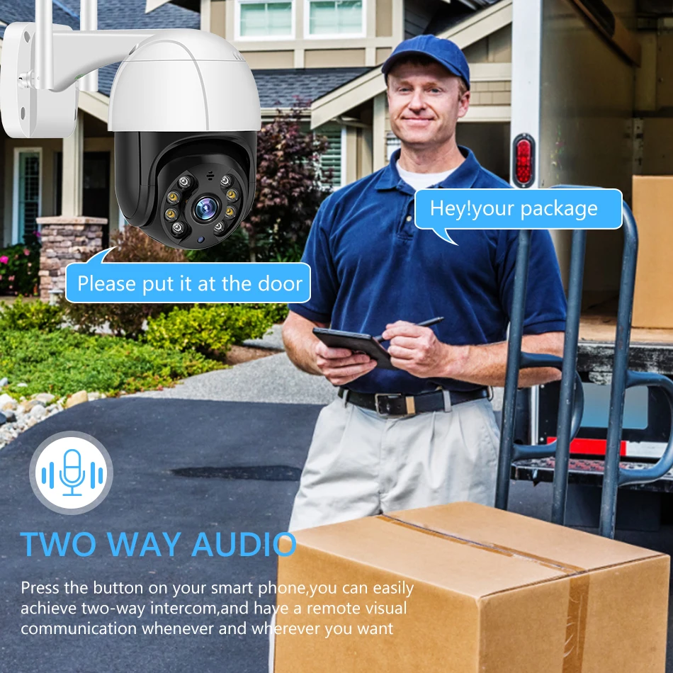 1080P Открытый PTZ Безопасности Камера 2MP открытый Водонепроницаемый Wi-Fi Камеры