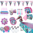 Disney Холодное сердце, Анна, Эльза, принцесса, украшения для дня рождения, Детская одноразовая посуда для девочек, украшения для дня рождения, товары