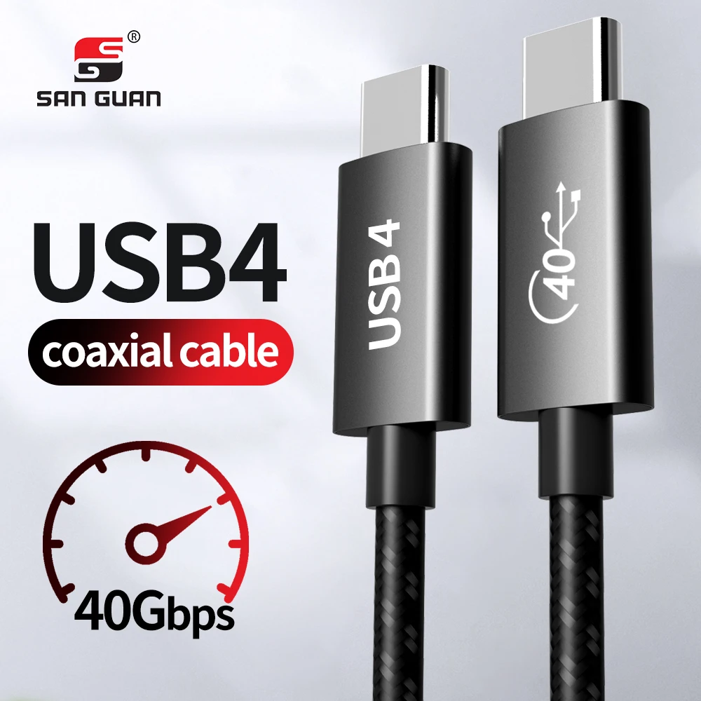 

Новое поступление полнофункциональный кабель PD 100 Вт 40 Гбит/с USB4 Gen3 Coaxia USB Тип C к кабелю типа C 5K @ 60 Гц, кабель Thunderbolt 3 для ноутбука Mac