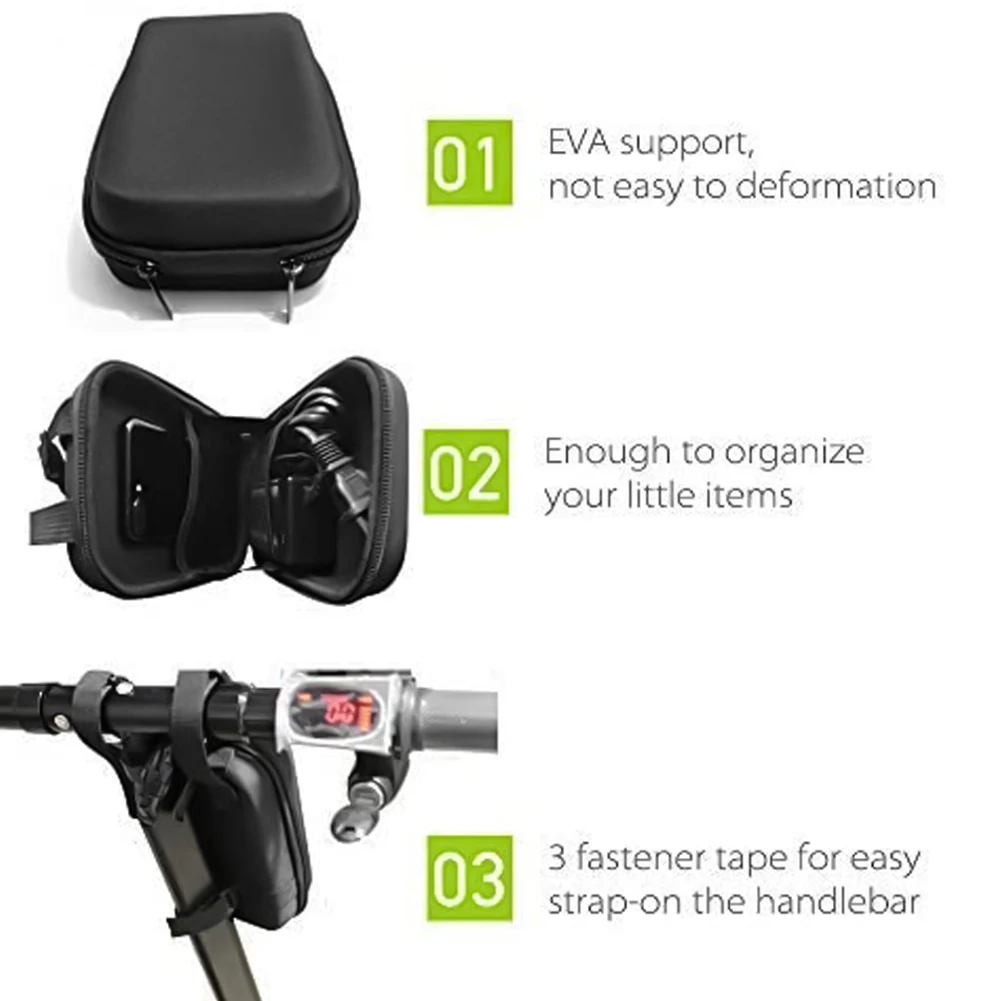 

Scooter EVA Bag Scooter Storage Bag Electric Scooter Front Hanging Bag Compatible with Xiaomi M365 Black Scooter Storage Bag