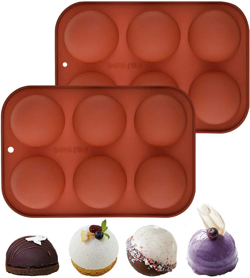 

Ball Sphere Silicone Mold For Cake Pastry Baking Chocolate Candy Fondant Bakeware Round Shape Dessert Mould DIY Decorating