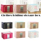 Большая вместительная ткань Оксфорд, одежда, стальная рама, прозрачная коробка для хранения, простыня, одеяло, стойка для обуви, складной контейнер # g30