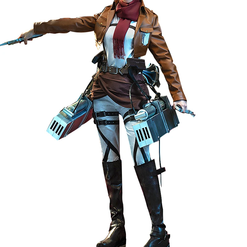 Костюм для косплея из аниме атака на Титанов пиджак и кожаная юбка рекона корпуса