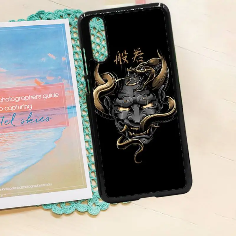 

Japanese samurai oni mask coque Phone Case PC for iPhone 11 12 pro XS MAX 8 7 6 6S Plus X 5S SE 2020 XR