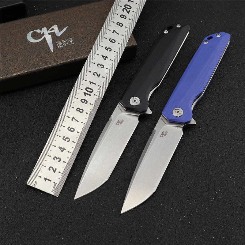 

CH original design folding knife CH brand D2 blade pocket knife with G10 handle ball bearing camping EDC hunting tools 3507