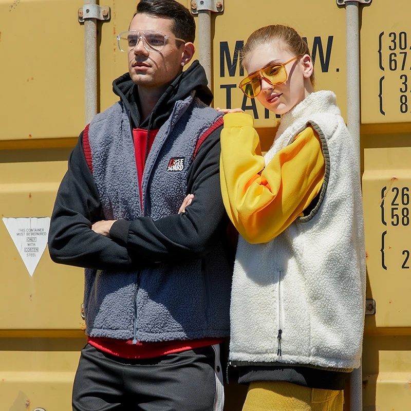 Мужской/женский вельветовый жилет теплая контрастная куртка осенне-зимний