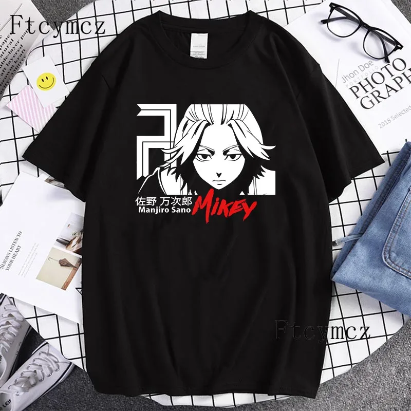

Tokyo Avenger T Shirts Cotton Men T Shirts Anime Mikey Tee Casual Oversize Short Sleeves Tops Summer Women Unisex O Neck Clothes