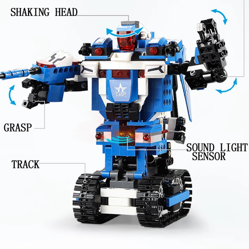 

Высокотехнологичный робот-трансформер acousto-Optical, индукционный блок, резервуар для взрыва, кирпич с электрической игрушкой bo, работающей от б...