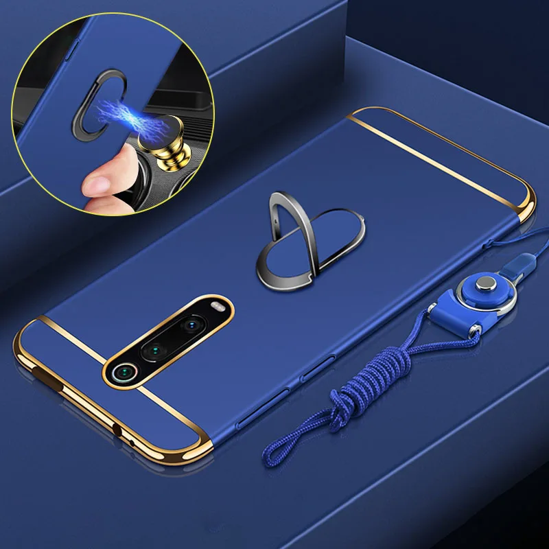 Чехол для Xiaomi Mi 9T Pro чехол жесткая задняя крышка магнитный держатель с кольцом