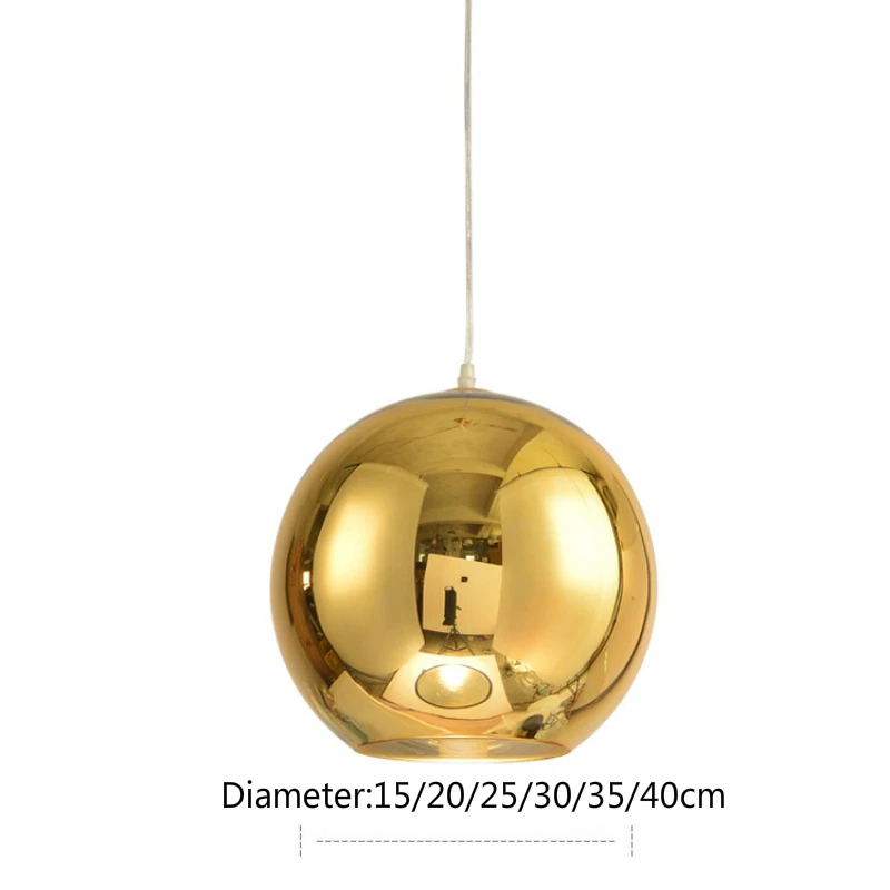 Постмодернизм Позолоченные сферические Стекло подвесной светильник с Гостиная