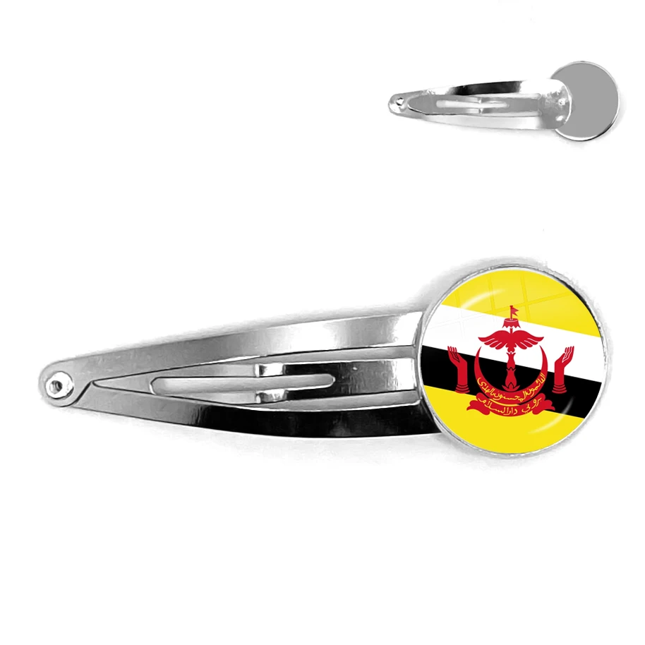 Пакистан, Бруней, Шри-Ланка, Мьянма, Индонезия, Монголия Национальные флаги заколки для волос с стекляным кабошоном булавка для волос ювелирные изделия для женщин и девочек.