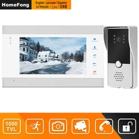homefong wired video intercom for home door phone apartment system 7 inch screen monitor doorbell call panel talk record unlock