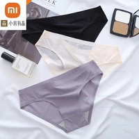 xiaomi 3pcs ice silk panties ladies seamless skin friendly sexy fashion thong underwear breathable high elastic briefs underwear