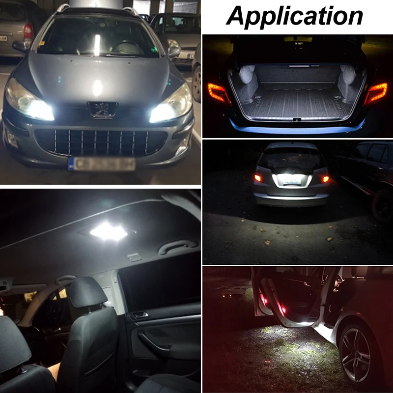 Светодиодные лампы Canbus T10 4 светодиодный т. W5W 194 168 2825 для Hyundai Sonata Tucson BMW F10 F30 F20 E39 E46