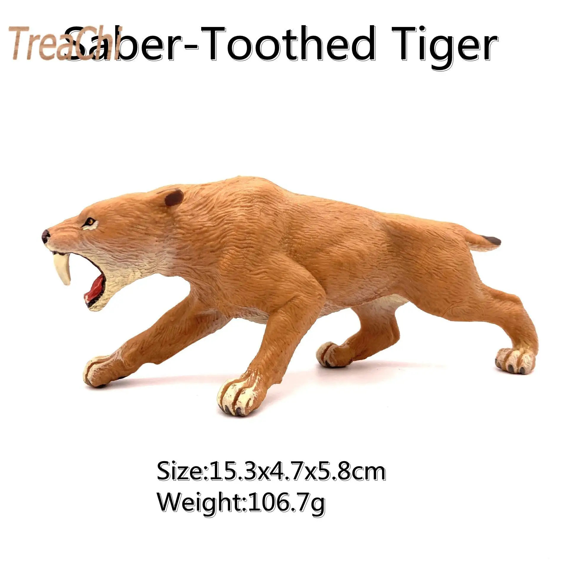 

4Pcs Decorate Small Furnishings Toy Model Decorations Saber-Toothed Tiger