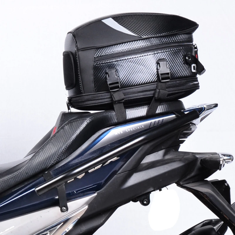 Сумки на заднее сиденье мотоцикла из углеродного волокна водонепроницаемые