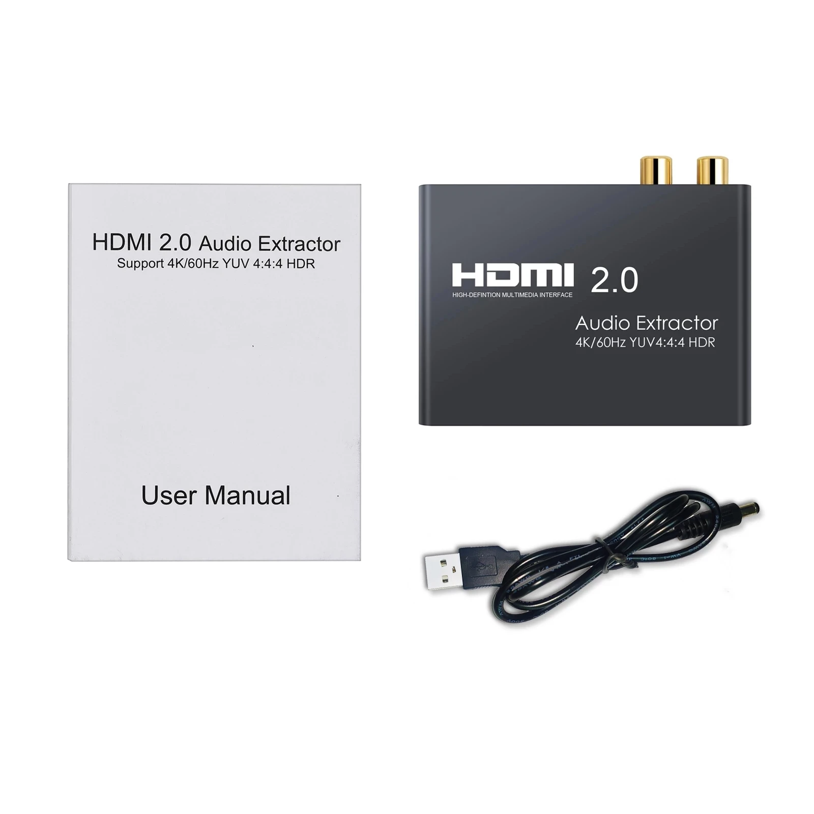 

TJTAK 192kHz HDMI2.0 Audio Extractor Support 4K@60Hz YUV 4:4:4 HDR HDMI-compatible to Toslink Stereo Audio Splitter Converter