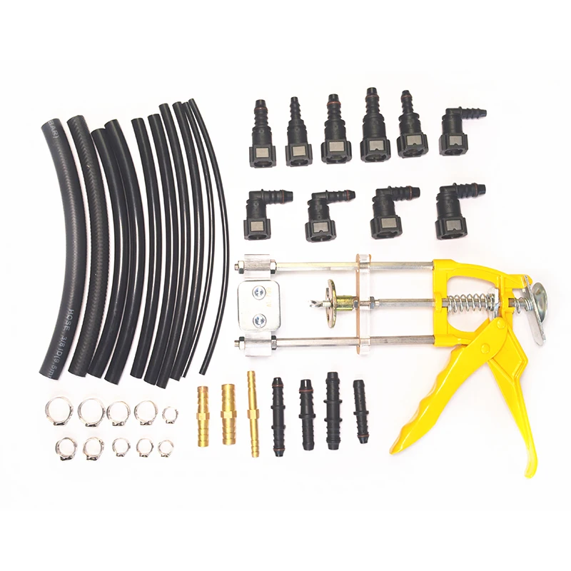 Kit de mantenimiento de línea de combustible, conjunto completo de herramientas de instalación de manguera de reparación rápida y fácil, bricolaje