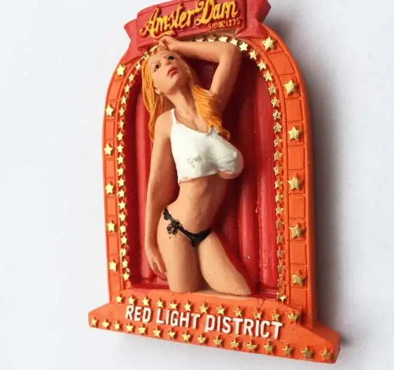 Нидерланды Амстердам тюльпаны ветряная меница 3D магниты на холодильник