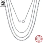 ORSA JEWELS, итальянская ручная работа, Настоящее серебро 925 пробы, круглая цепочка Rolo Link, ожерелье, Женская цепочка на шею для подвесок, ювелирное изделие, SC61