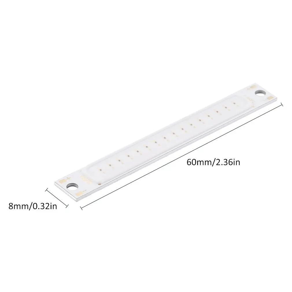 

60x8mm COB 1W 3W Highlight LED Light Bar Super Cool White Warm White Blue Red Lights Strips Lamps DIY Car Work Drop Shipping