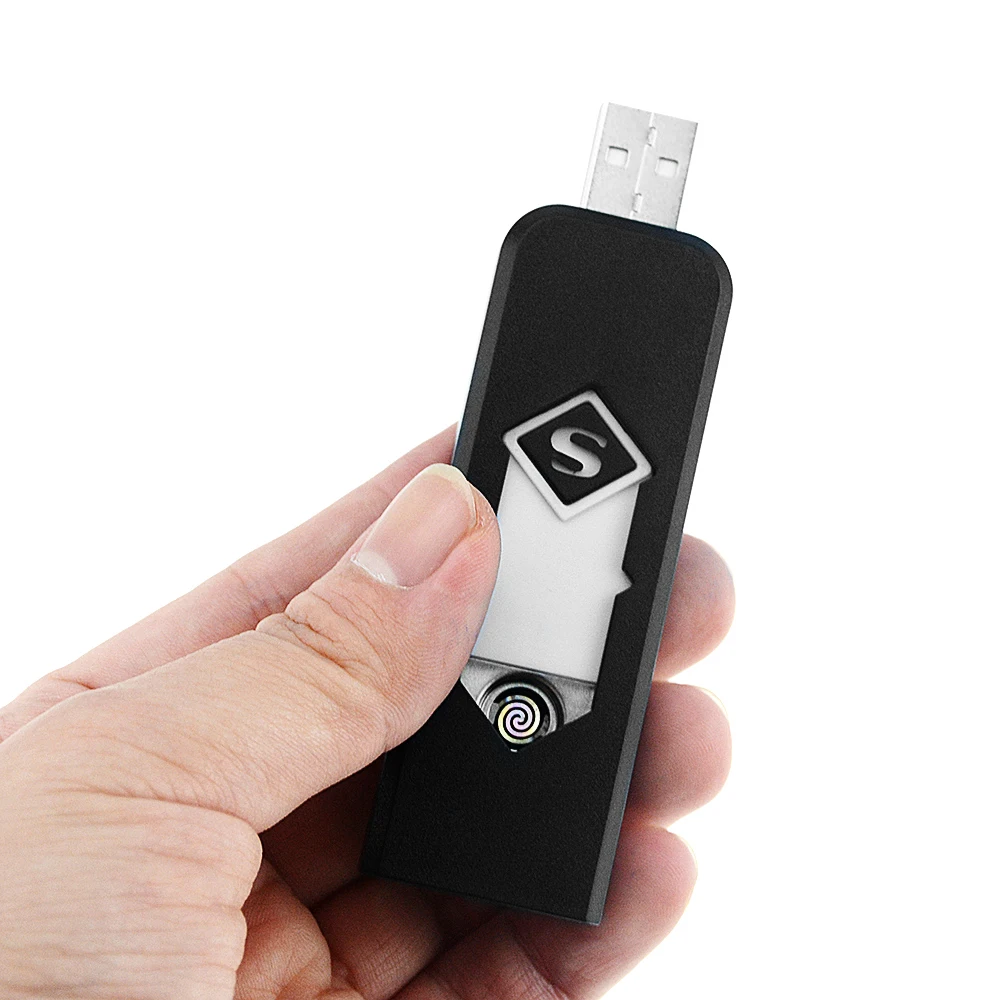 1 шт. ветрозащитная приятный подарок Бездымная USB зажигалка для электронных
