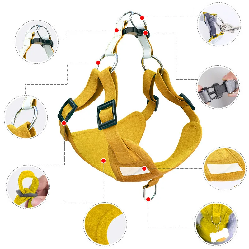 Шлейка жилетка для домашних животных сетчатая светоотражающая лента