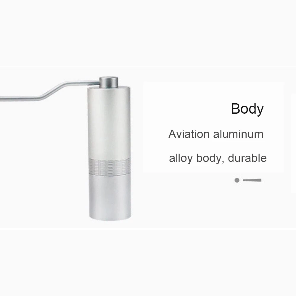 Offerte Macinacaffè Manuale In Alluminio Macinacaffè In Acciaio Inossidabile Di Alta Qualità Mini Macinacaffè Portatile Per Uso Domestico