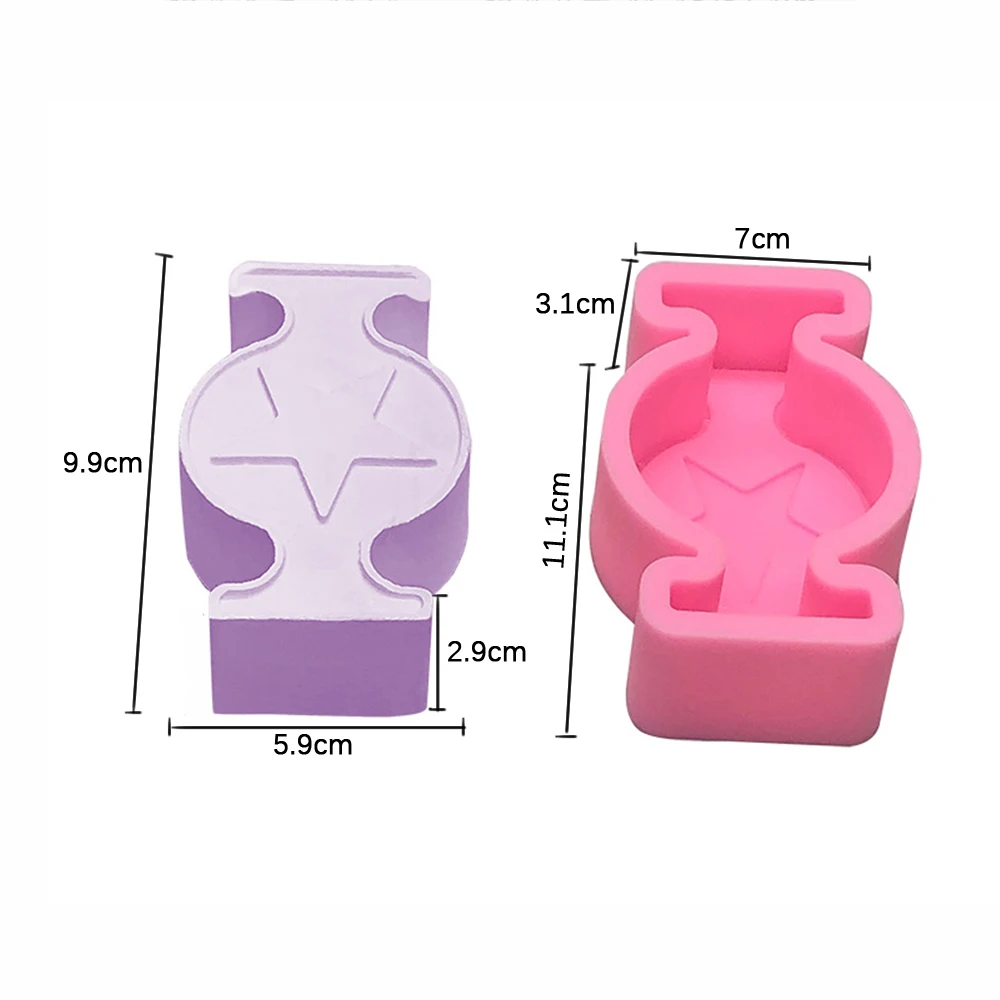 

2d Simple Decorative Candle Silicone Mold Aromatherapy Candle Making Love Flower Shaped Round Candle Making Handmade Soap Mold