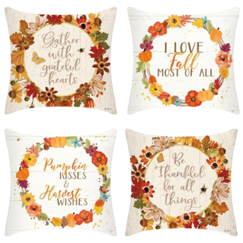 Чехол из полиэстера для подушки в стиле Хэллоуина благодарения | Дом и сад