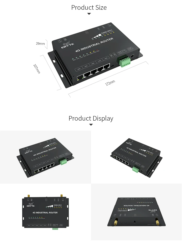 4G беспроводной маршрутизатор RS485 Универсальный 4G Wifi Проводная сеть ebyte E880-IR01 gsm ethernet 4g lte Промышленный маршрутизатор 4G антенна
