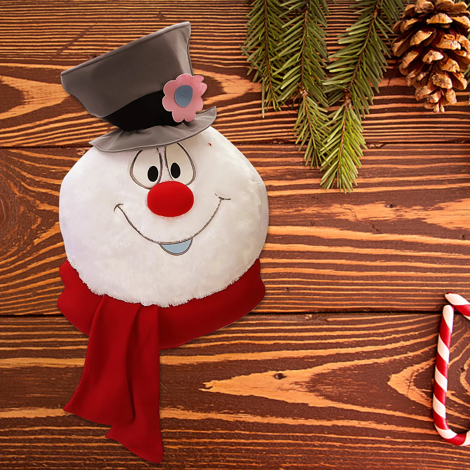 

Cute Snowman Head Doll Doorplate Wall Door Hanging Pendant Home Fireplace Party Decoration Friends Gift Supplies