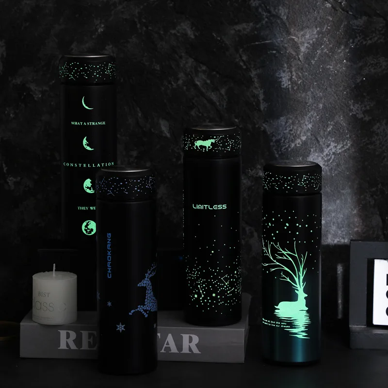 ZOOOBE светящаяся созвездия термос бутылка вакуумная фляжка из нержавеющей стали